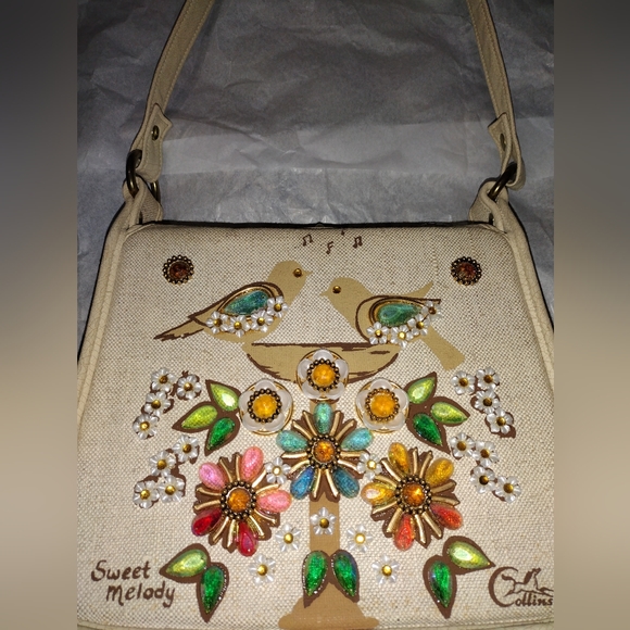 Collins of Texas "Sweet Melody"; Enid Collins linen shoulder bag - Picture 7 of 8